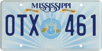 MS license plate OTX461