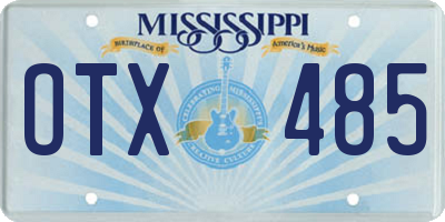 MS license plate OTX485