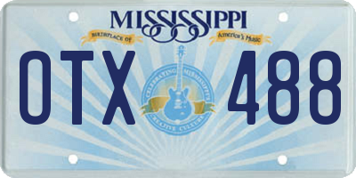 MS license plate OTX488