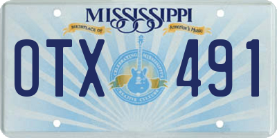 MS license plate OTX491