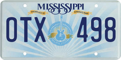 MS license plate OTX498