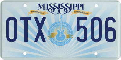 MS license plate OTX506