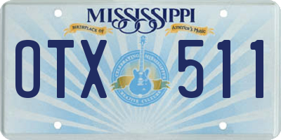 MS license plate OTX511