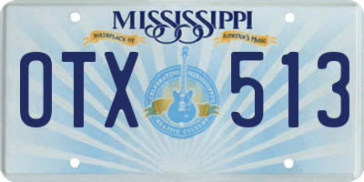 MS license plate OTX513