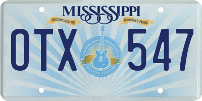 MS license plate OTX547