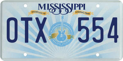 MS license plate OTX554