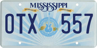 MS license plate OTX557