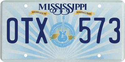 MS license plate OTX573