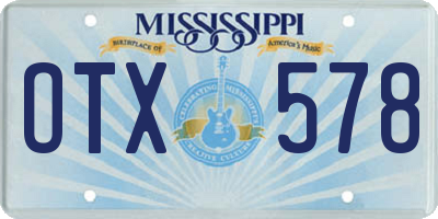 MS license plate OTX578