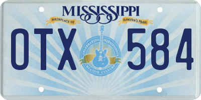 MS license plate OTX584