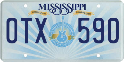 MS license plate OTX590