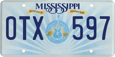 MS license plate OTX597