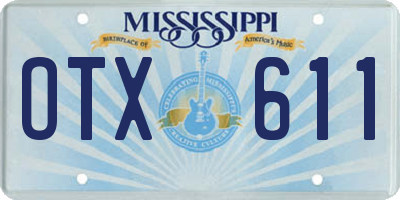 MS license plate OTX611