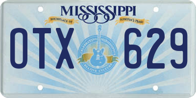 MS license plate OTX629