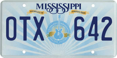 MS license plate OTX642