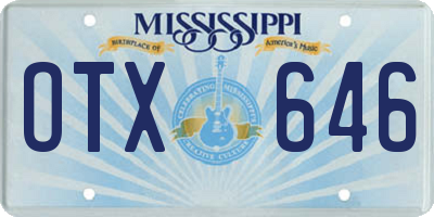 MS license plate OTX646