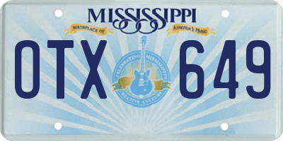 MS license plate OTX649