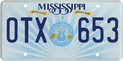 MS license plate OTX653