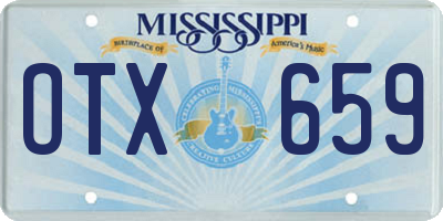 MS license plate OTX659