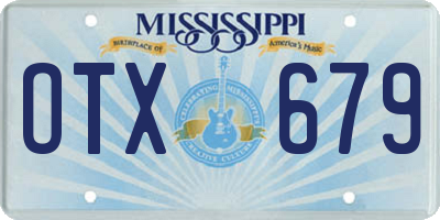 MS license plate OTX679