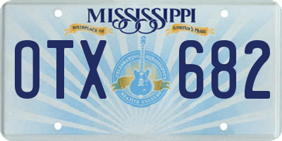 MS license plate OTX682