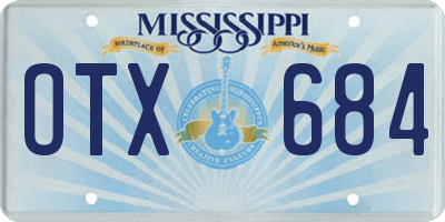 MS license plate OTX684