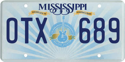 MS license plate OTX689