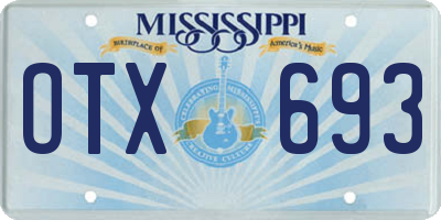 MS license plate OTX693
