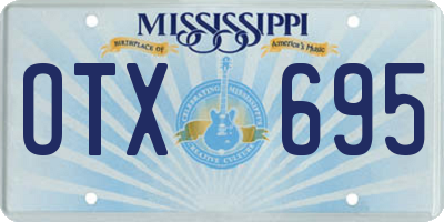 MS license plate OTX695