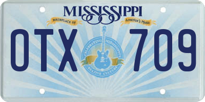 MS license plate OTX709
