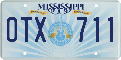 MS license plate OTX711