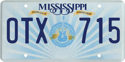 MS license plate OTX715