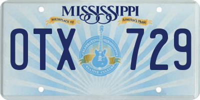 MS license plate OTX729