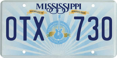 MS license plate OTX730