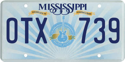 MS license plate OTX739
