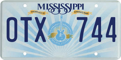 MS license plate OTX744