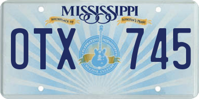 MS license plate OTX745