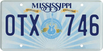 MS license plate OTX746