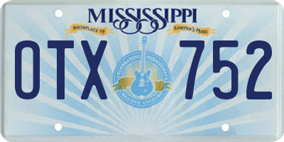 MS license plate OTX752
