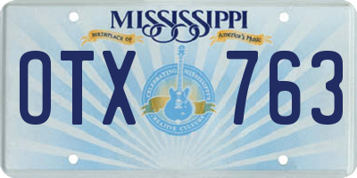 MS license plate OTX763