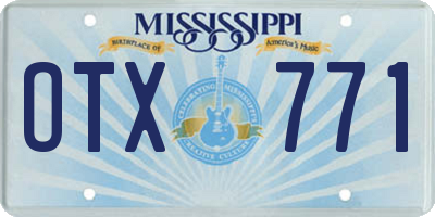 MS license plate OTX771