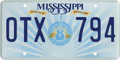 MS license plate OTX794