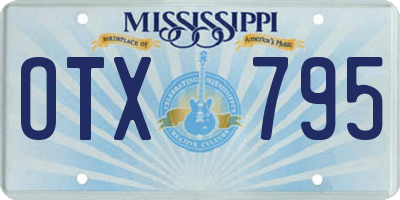 MS license plate OTX795