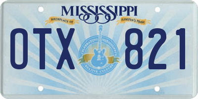 MS license plate OTX821