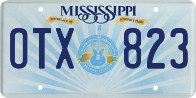 MS license plate OTX823