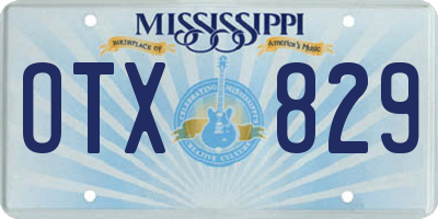 MS license plate OTX829