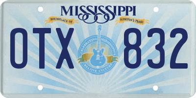 MS license plate OTX832