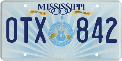 MS license plate OTX842