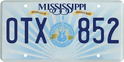 MS license plate OTX852