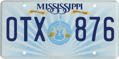 MS license plate OTX876